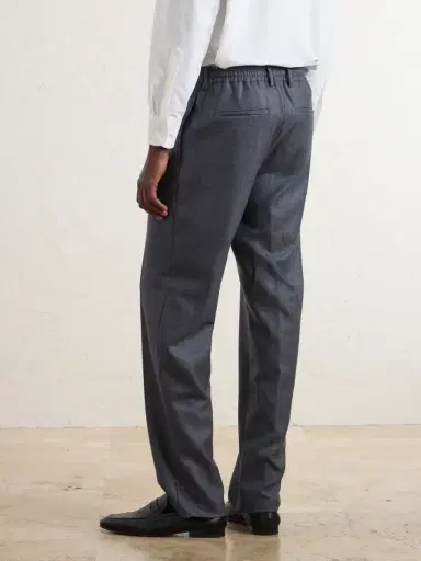Boglioli Straight-Leg Herringbone Virgin Wool Suit Trousers - Men | Thumbnail 4