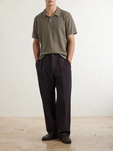 James Perse Supima Cotton-Jersey Polo Shirt - Men | Thumbnail 2 James Perse Supima Cotton-Jersey Polo Shirt - Men | Thumbnail 2