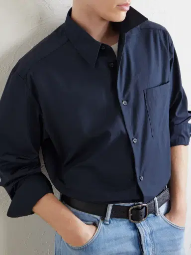A.P.C. Malo Logo-Embroidered Organic Cotton-Poplin Shirt - Men | Thumbnail 5 A.P.C. Malo Logo-Embroidered Organic Cotton-Poplin Shirt - Men | Thumbnail 5