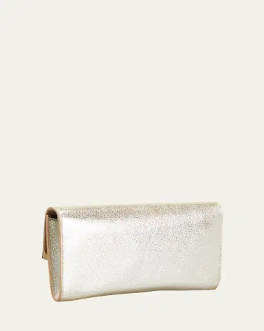 Jimmy Choo Emmie Glitter Leather Clutch Bag | Thumbnail 3