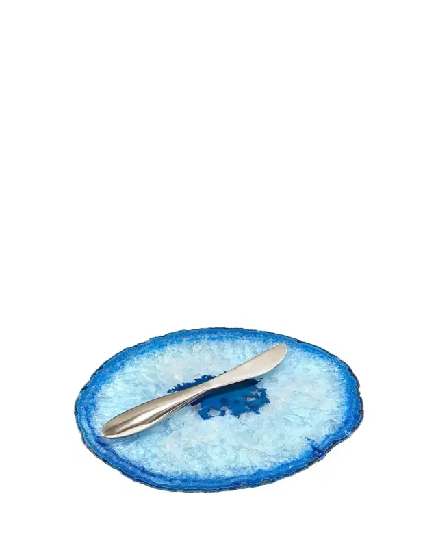 ANNA New York Ita Blue Cheese Plate & Forma Spreader