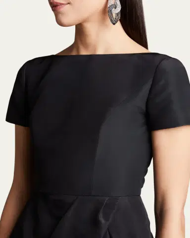 Carolina Herrera Icon Bateau Neck Short-Sleeve Dress | Thumbnail 5