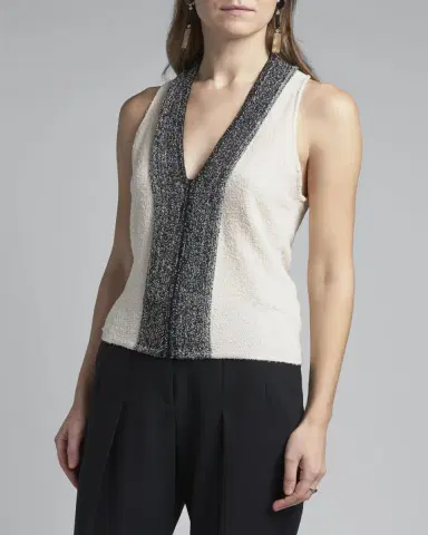 Giorgio Armani Metallic-Front Boucle Knit Tank Top | Thumbnail 4 Giorgio Armani Metallic-Front Boucle Knit Tank Top | Thumbnail 4
