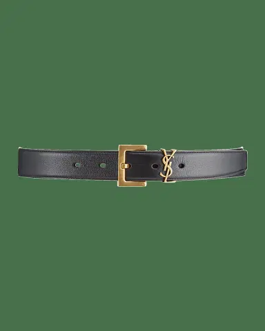 Saint Laurent Box Laque YSL Leather Belt | Thumbnail 2