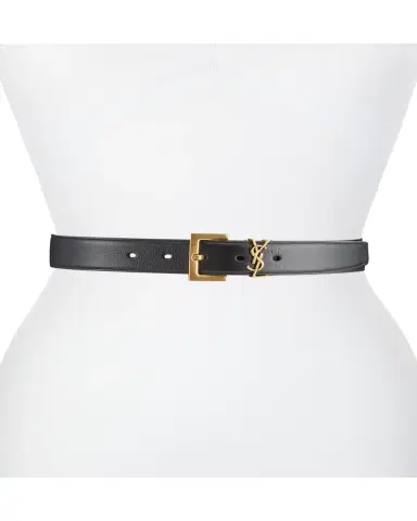 Saint Laurent Box Laque YSL Leather Belt | Thumbnail 3