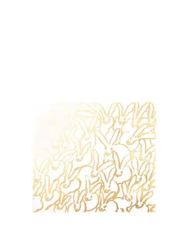 Hunt Slonem Rabbit Run Gold Leaf and Lacquer Placemat | Thumbnail 1