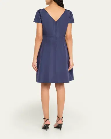 Carolina Herrera Icon Bateau Neck Short-Sleeve Dress | Thumbnail 3 Carolina Herrera Icon Bateau Neck Short-Sleeve Dress | Thumbnail 3
