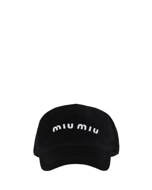 Miu Miu Velvet Logo Baseball Cap