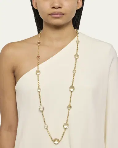 Verdura 18k Yellow Gold Rock Crystal Bubbles Necklace | Thumbnail 2