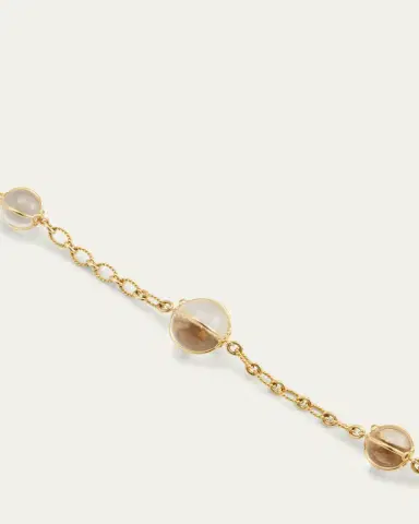 Verdura 18k Yellow Gold Rock Crystal Bubbles Necklace | Thumbnail 3