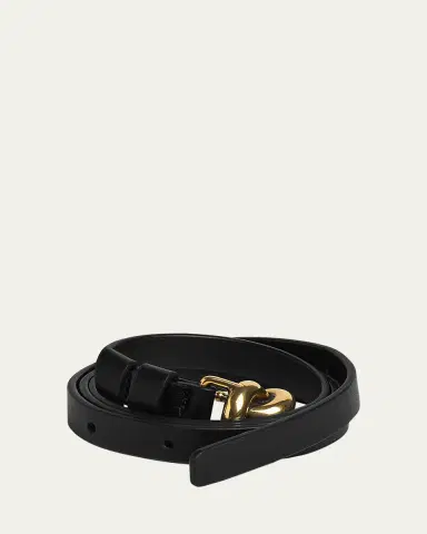 Bottega Veneta Knot Buckle Leather Belt | Thumbnail 3