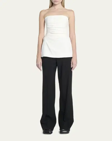 Proenza Schouler Gathered Crepe Strapless Top | Thumbnail 2 Proenza Schouler Gathered Crepe Strapless Top | Thumbnail 2