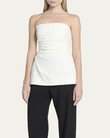 Proenza Schouler Gathered Crepe Strapless Top | Thumbnail 4 Proenza Schouler Gathered Crepe Strapless Top | Thumbnail 4