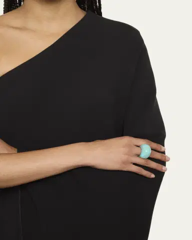 Verdura 18k Yellow Gold and Turquoise Copa Ring | Thumbnail 2