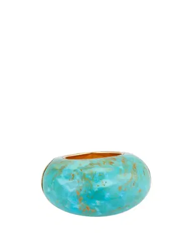Verdura 18k Yellow Gold and Turquoise Copa Ring | Thumbnail 1