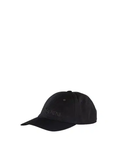 Saint Laurent Men's 6-Panel Corduroy Logo Baseball Cap | Thumbnail 1