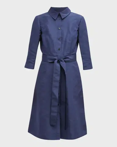 Carolina Herrera Faille 3/4-Sleeve Shirtdress | Thumbnail 2 Carolina Herrera Faille 3/4-Sleeve Shirtdress | Thumbnail 2