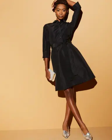 Carolina Herrera Faille 3/4-Sleeve Shirtdress | Thumbnail 5 Carolina Herrera Faille 3/4-Sleeve Shirtdress | Thumbnail 5