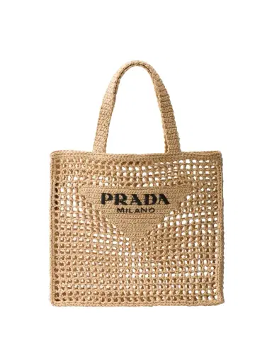 Prada Logo Crochet Tote Bag | Thumbnail 1