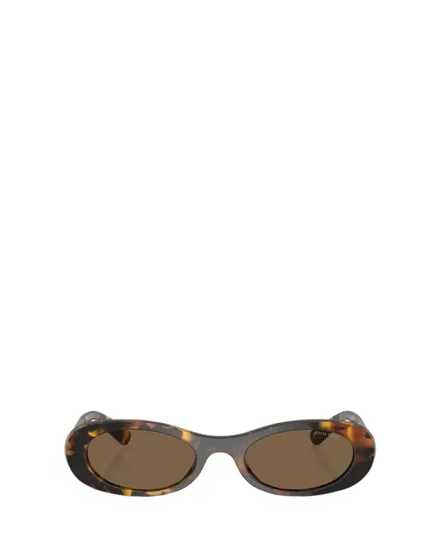 Miu Miu Logo Acetate Oval Sunglasses