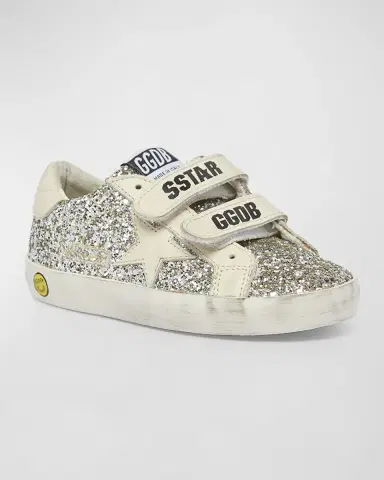 Golden Goose Girl 's Old School Glitter Dual-Grip Sneakers, Baby/Toddler | Thumbnail 2
