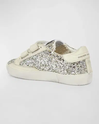 Golden Goose Girl 's Old School Glitter Dual-Grip Sneakers, Baby/Toddler | Thumbnail 3