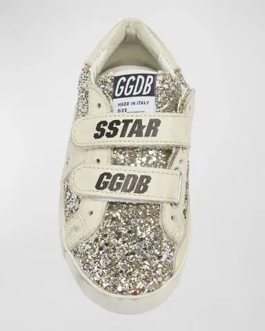 Golden Goose Girl 's Old School Glitter Dual-Grip Sneakers, Baby/Toddler | Thumbnail 4