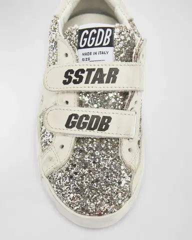 Golden Goose Girl 's Old School Glitter Dual-Grip Sneakers, Baby/Toddler | Thumbnail 5
