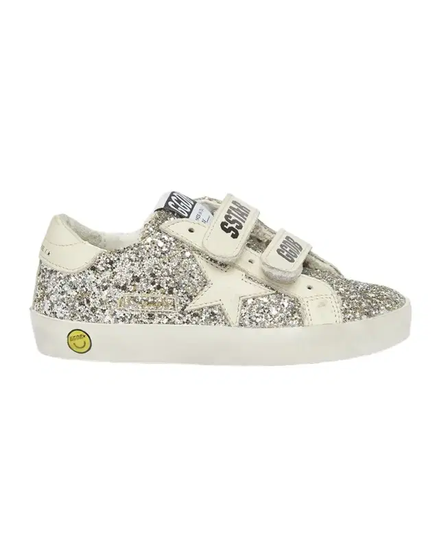 Golden Goose Girl 's Old School Glitter Dual-Grip Sneakers, Baby/Toddler