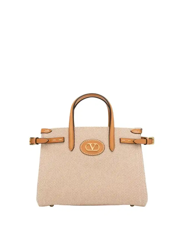 Valentino Garavani Antibes Small Canvas Shopping Tote Bag