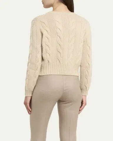 Loro Piana Napier Cashmere Cable-Knit Sweater | Thumbnail 3 Loro Piana Napier Cashmere Cable-Knit Sweater | Thumbnail 3