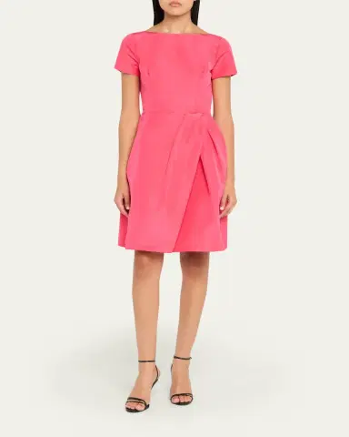Carolina Herrera Icon Bateau Neck Short-Sleeve Dress | Thumbnail 2 Carolina Herrera Icon Bateau Neck Short-Sleeve Dress | Thumbnail 2