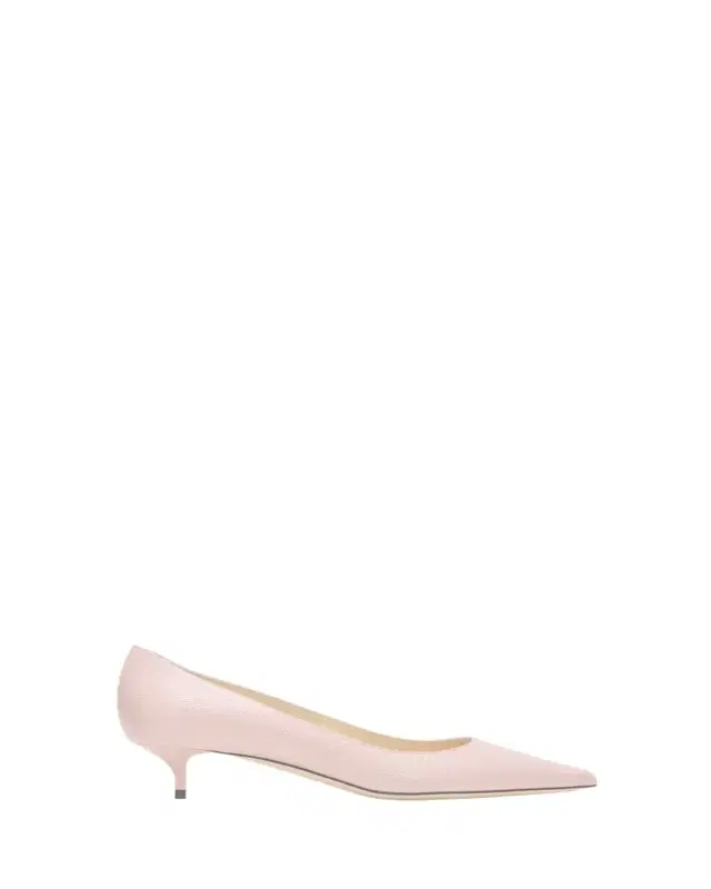 Jimmy Choo Amelia Embossed Leather Kitten-Heel Pumps