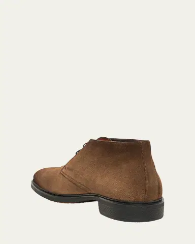 Santoni Men's Easy Suede Derby Shoes | Thumbnail 3