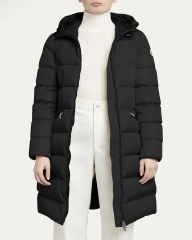 Moncler Avocette Water-Repellent Long Puffer Coat | Thumbnail 4