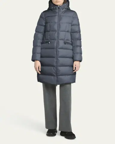 Moncler Avocette Water-Repellent Long Puffer Coat | Thumbnail 6