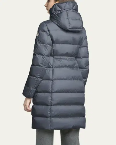 Moncler Avocette Water-Repellent Long Puffer Coat | Thumbnail 7