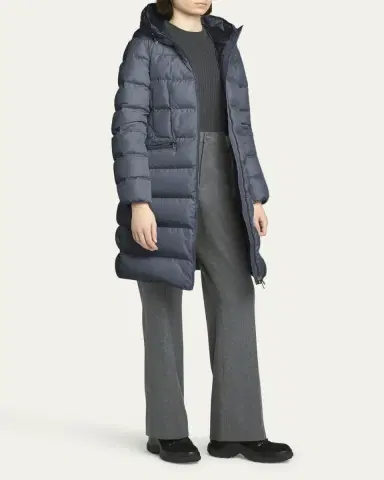 Moncler Avocette Water-Repellent Long Puffer Coat | Thumbnail 8
