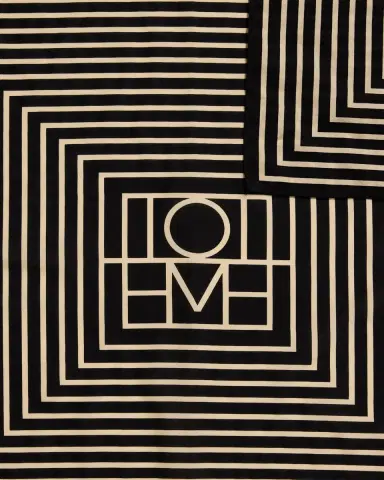 TOTEME Centered Monogram Silk Square Scarf | Thumbnail 4 TOTEME Centered Monogram Silk Square Scarf | Thumbnail 4