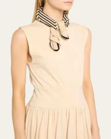 TOTEME Centered Monogram Silk Square Scarf | Thumbnail 6 TOTEME Centered Monogram Silk Square Scarf | Thumbnail 6