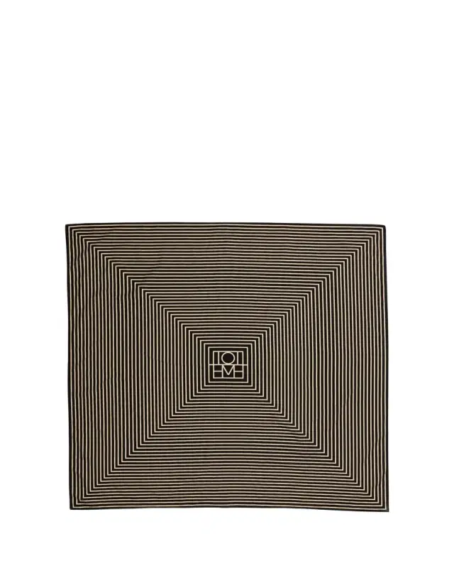 Toteme Centered Monogram Silk Square Scarf
