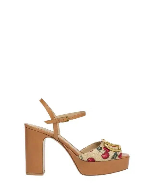 VLogo Cherry Ankle-Strap Platform Sandals