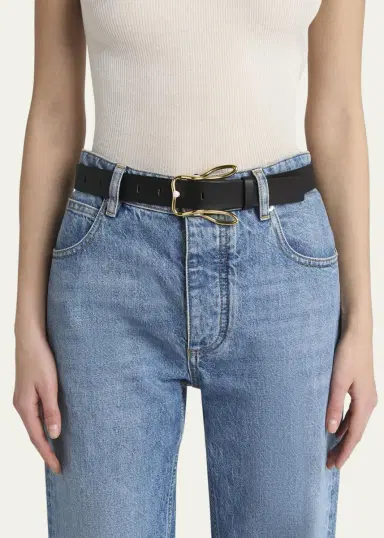 Bottega Veneta Bunny Buckle Leather Belt | Thumbnail 2