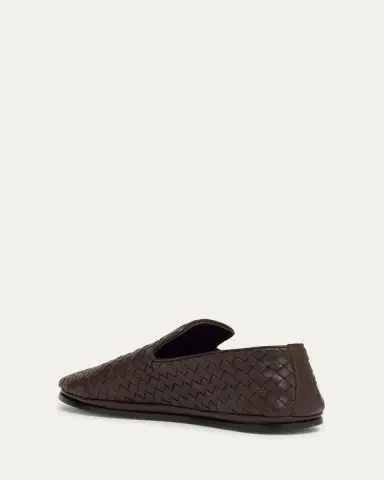 Bottega Veneta Men's Sunday Intrecciato Leather Slippers | Thumbnail 4