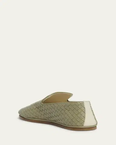 Bottega Veneta Men's Sunday Intrecciato Leather Slippers | Thumbnail 8
