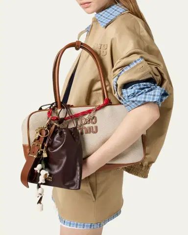 Miu Miu Beau Canvas Shoulder Bag | Thumbnail 2 Miu Miu Beau Canvas Shoulder Bag | Thumbnail 2