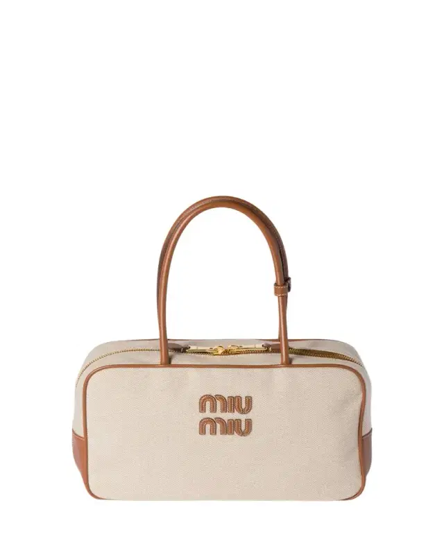 Miu Miu Beau Canvas Shoulder Bag