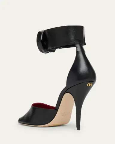 Valentino Garavani Embellished Rose Leather Sandals | Thumbnail 4 Valentino Garavani Embellished Rose Leather Sandals | Thumbnail 4