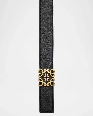 Loewe Anagram Reversible Grained Leather Belt | Thumbnail 3 Loewe Anagram Reversible Grained Leather Belt | Thumbnail 3