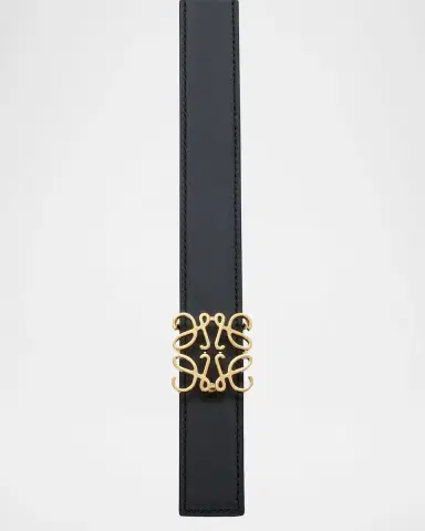 Loewe Anagram Reversible Grained Leather Belt | Thumbnail 4 Loewe Anagram Reversible Grained Leather Belt | Thumbnail 4